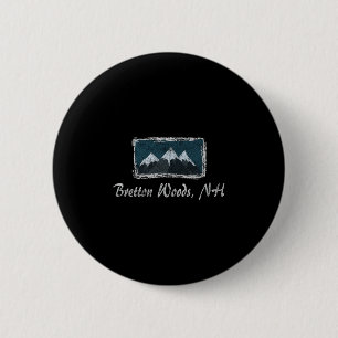 Vintage Bretton Woods New Hampshire Winter Skiing  6 Cm Round Badge