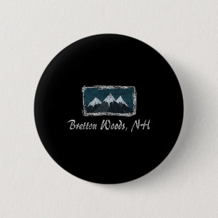 Vintage Bretton Woods New Hampshire Winter Skiing 6 Cm Round Badge