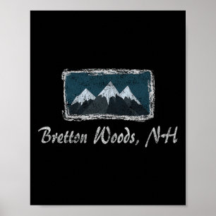 Vintage Bretton Woods New Hampshire Winter Skiing Poster