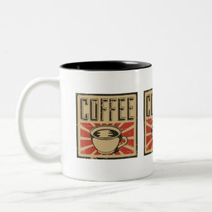 Vintage Brew Two-Tone Coffee Mug