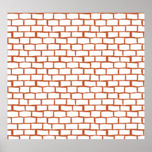 Vintage Brick: Textured Background Detail. Poster