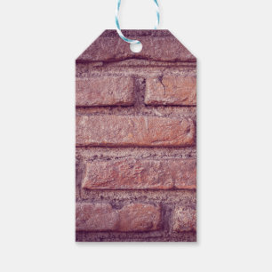 Vintage Brick Wall Pattern Rustic Decor Gift Tags