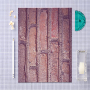 Vintage Brick Wall Pattern – Rustic Decor Tissue Paper