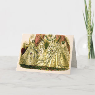 Vintage Bridal Brides Antique White Wedding Card