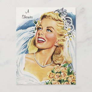 Vintage Bridal Shower Announcement Invitation