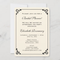 Vintage Bridal Shower Art Nouveau Irises Flowers