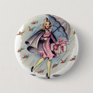 Vintage Bridal Shower Guest 6 Cm Round Badge