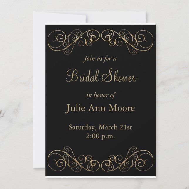 Vintage Bridal Shower Invitation (Front)