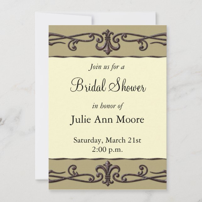 Vintage Bridal Shower Invitation (Front)