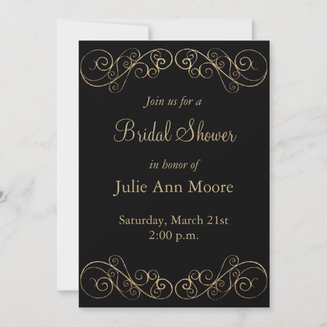 Vintage Bridal Shower Invitation (Front)