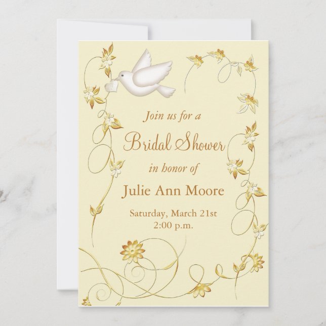 Vintage Bridal Shower Invitation (Front)