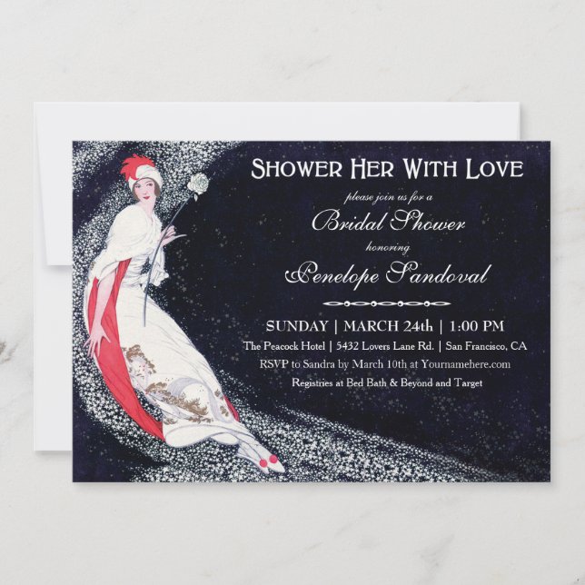 Vintage Bridal Shower Invitations (Front)