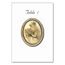 Vintage Bridal Shower Table Number Card