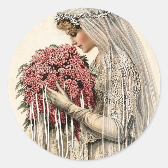 Vintage  Bridal Stickers (Front)