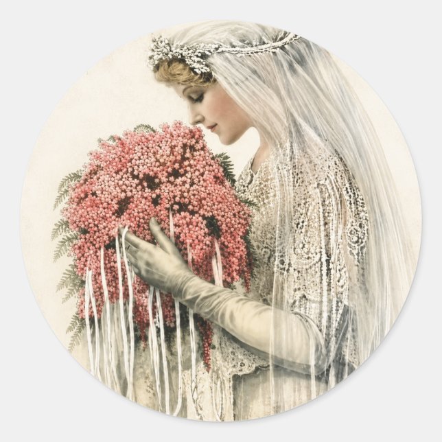 Vintage  Bridal Stickers (Front)