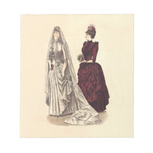 Vintage Bridal Wedding Women Notepad