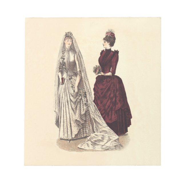 Vintage Bridal Wedding Women Notepad (Front)