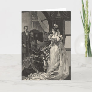 Vintage Bride, Bridal Portrait with Photographer Card