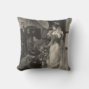 Vintage Bride, Bridal Portrait with Photographer Cushion
