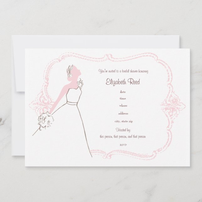 Vintage Bride Bridal Shower Invitation (Front)