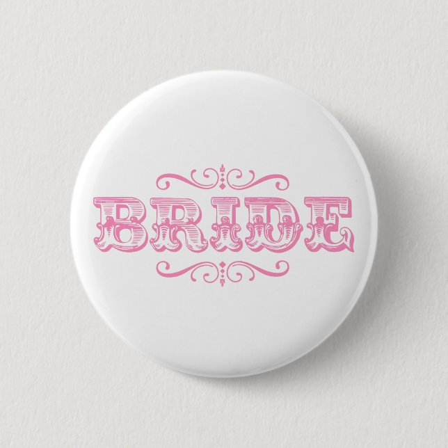 Vintage "Bride" Button (Front)