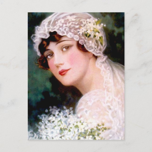 Vintage Bride  Postcard (Front)