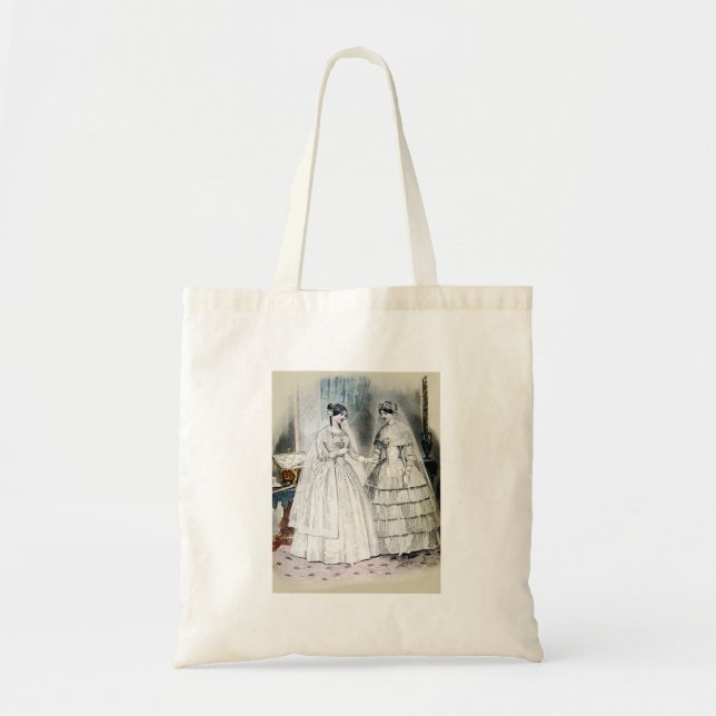 Vintage Bride Wedding Dress Tote Bag (Front)