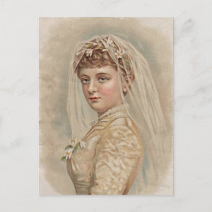 Vintage Bride - Wedding Postcard