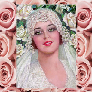 Vintage Bride with Roses