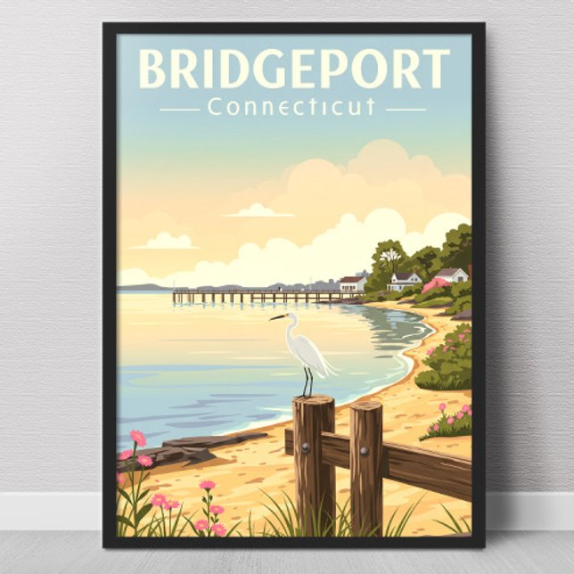 Vintage Bridgeport Connecticut Poster (Creator Uploaded)