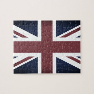 Vintage British Flag & UK Union Jacks /sports fans Jigsaw Puzzle