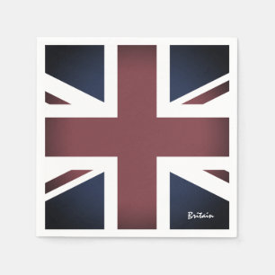 Vintage British Flag & United Kingdom / England Napkin