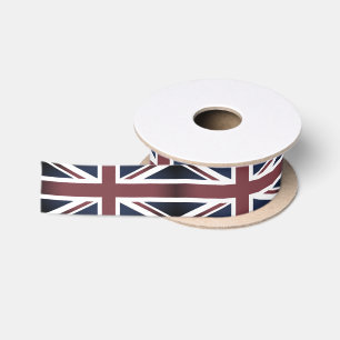 Vintage British Flag, United Kingdom /union jack Satin Ribbon