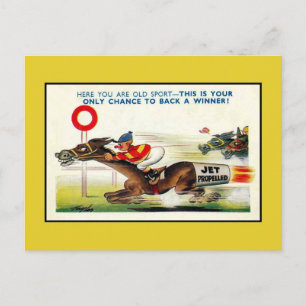 Vintage British humour, old sport winner Postcard