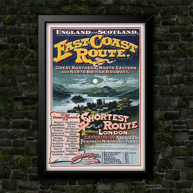 Vintage British Rail Network Route Advertising Poster (Creator Uploaded)