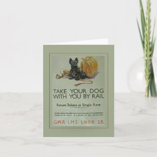 Vintage British Rail Scottie Note Card