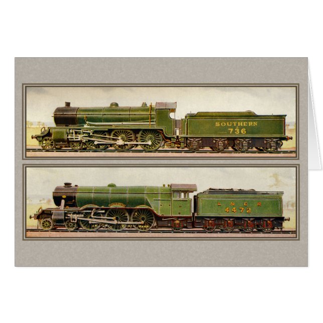 Vintage British Steam trains (Front Horizontal)