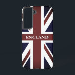 Vintage British Union Jack flag English pride Samsung Galaxy Case<br><div class="desc">Vintage British Union Jack flag English pride Samsung Galaxy S22 Case. Cool UK flag design personalised with your text. Faded flag of United Kingdom,  Great Britain,  England.</div>
