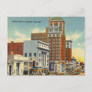 Vintage, Broad Street, Augusta, Georgia Postcard