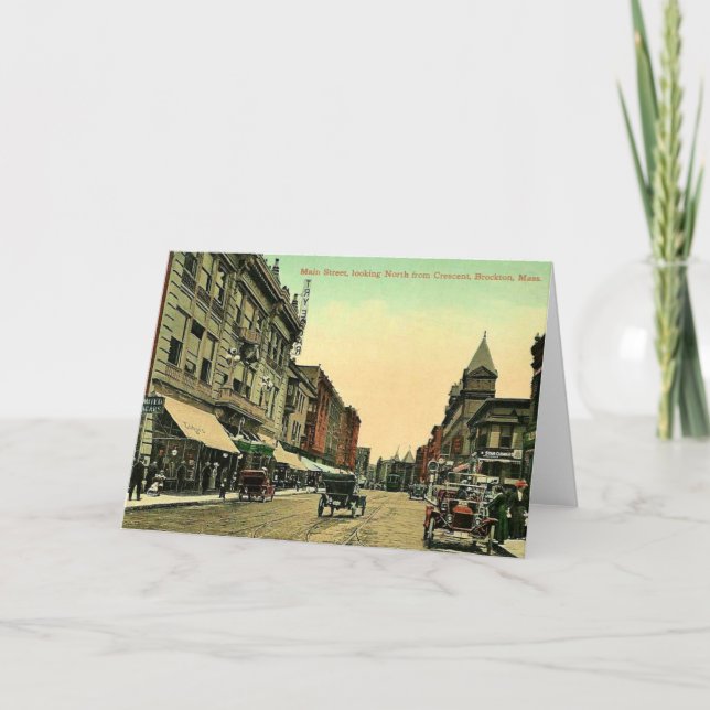 Vintage Brockton, Massachusetts Card (Front)