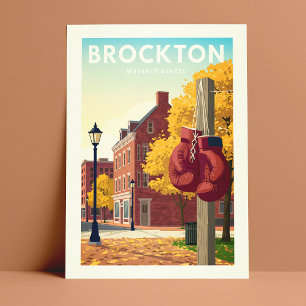 Vintage Brockton Massachusetts Postcard