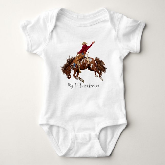Vintage bronco rider baby bodysuit (Front)