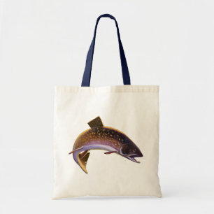 Vintage Brook Trout Fish, Sports Fishing Fisherman Tote Bag
