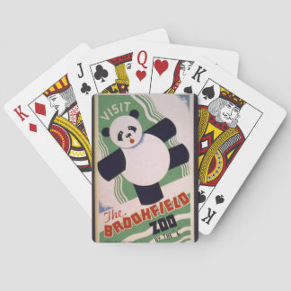 "Vintage Brookfield Zoo WPA art" Playing Cards