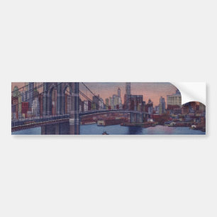 Vintage Brooklyn Bridge Bumper Sticker