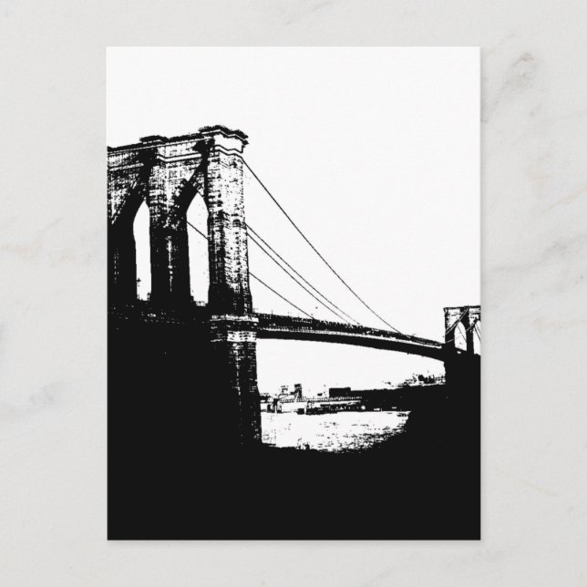Vintage Brooklyn Bridge Postcard (Front)