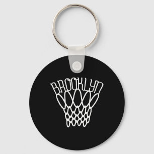 Vintage Brooklyn City New York Basketball Net Play Key Ring