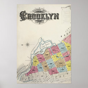 Vintage Brooklyn Map Poster