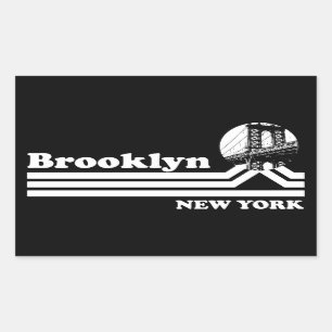 Vintage Brooklyn New York Rectangular Sticker