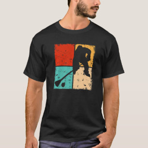 Vintage Broomball Player Winter Team Sport Broomba T-Shirt
